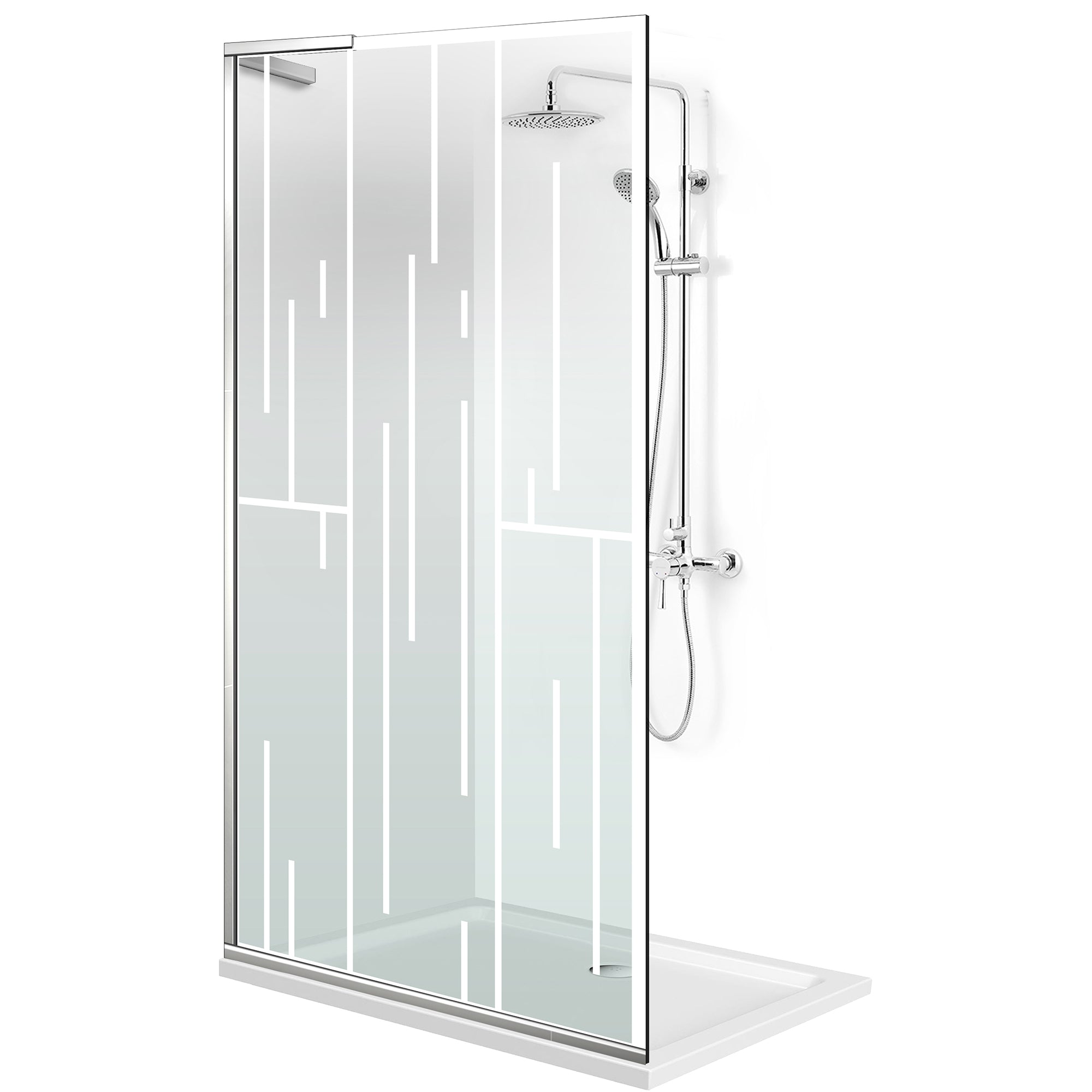 Paravan dus Walk-in, Perete dus Inox, #Clara #Víztiszta