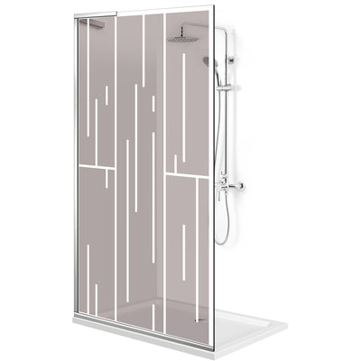 Paravan dus Walk-in, Perete dus Inox, #Bronz #Bronz