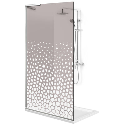 Paravan dus Walk-in, Perete dus Inox, #Bronz #Bronz