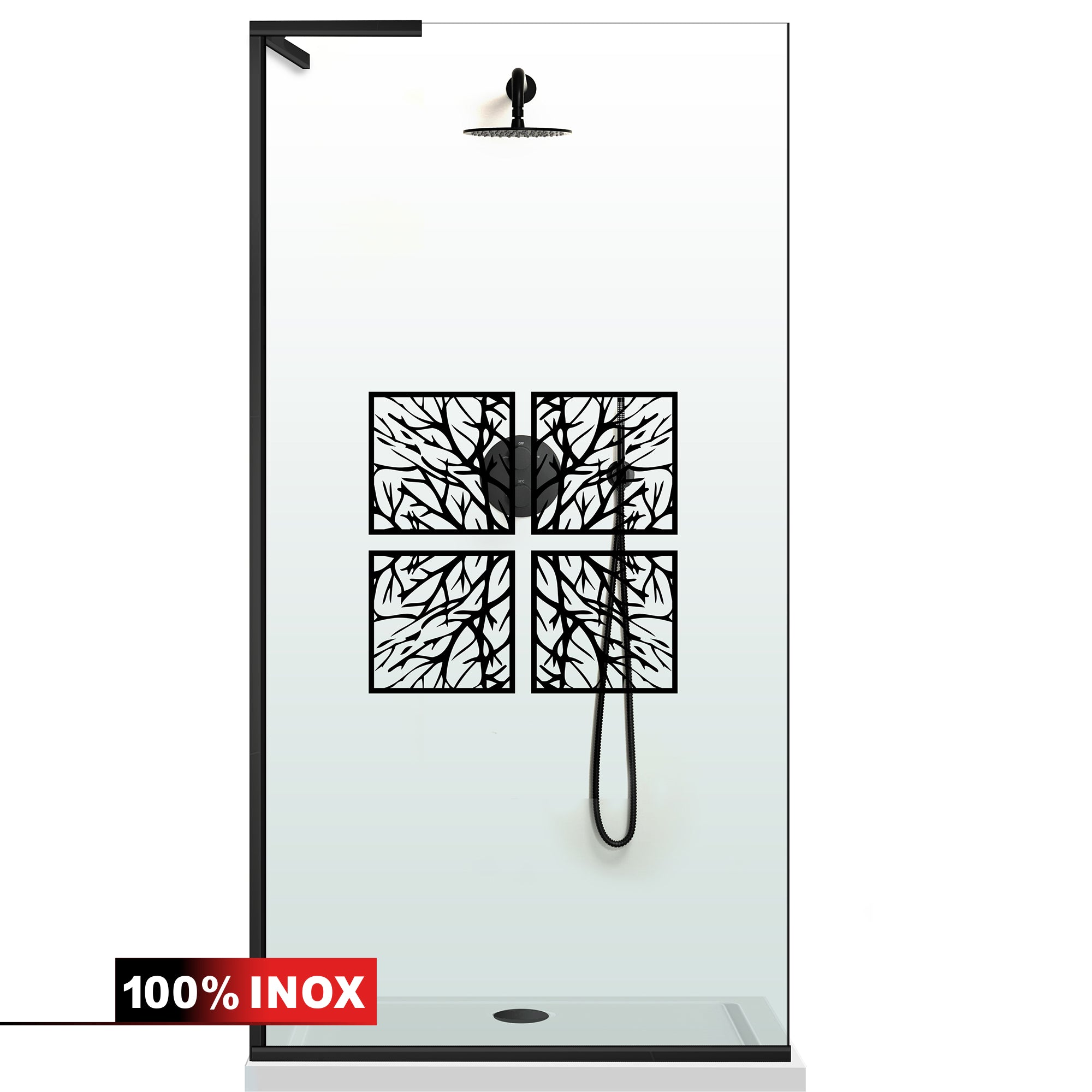 Paravan dus Walk-in, Perete dus Inox, #Clara #Víztiszta