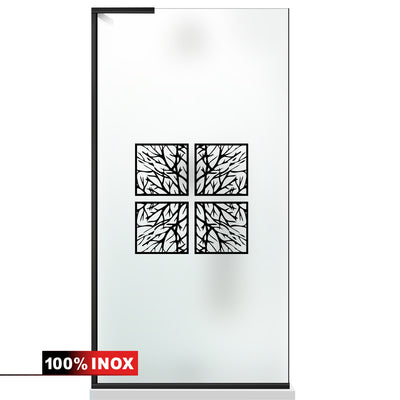 Paravan dus Walk-in, Perete dus Inox, #Mat #Matt
