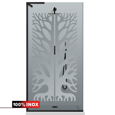 Paravan dus Walk-in, Perete dus Inox, #Gri #Szürke