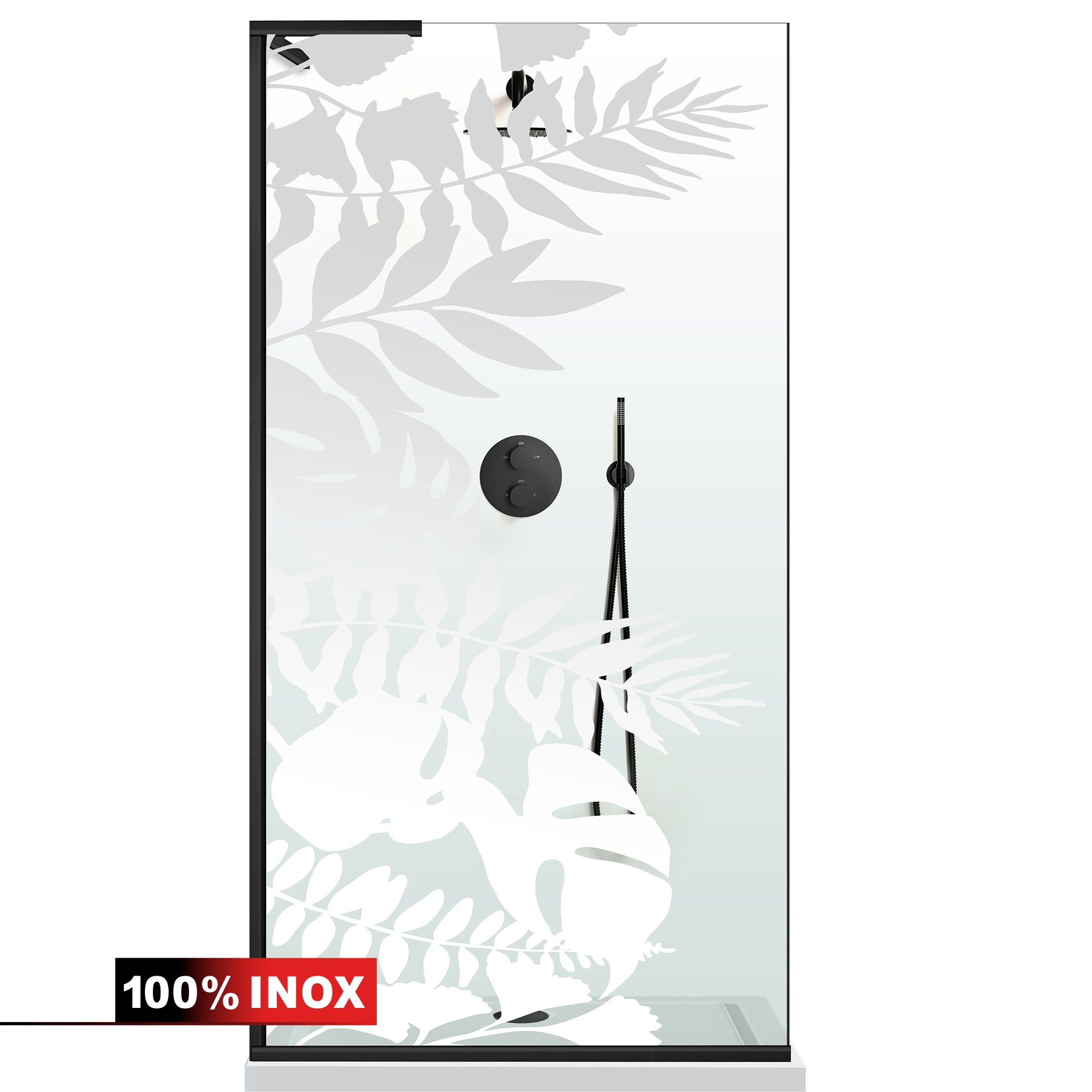 Paravan dus Walk-in, Perete dus Inox, #Clara #Víztiszta