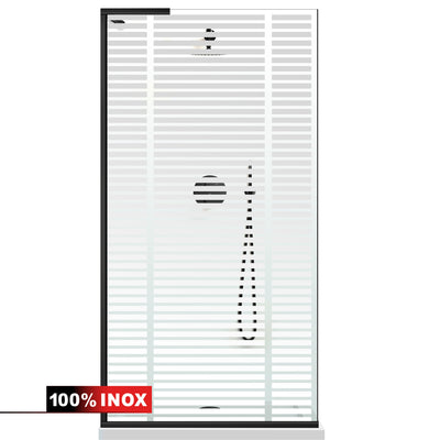 Paravan dus Walk-in, Perete dus Inox, #Clara #Víztiszta