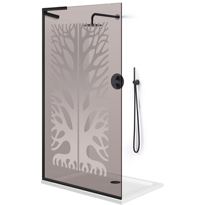 Paravan dus Walk-in, Perete dus Inox, #Bronz #Bronz