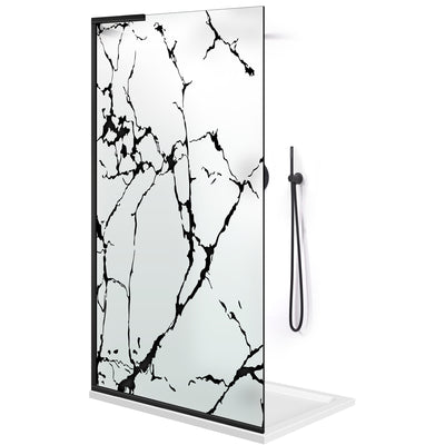 Paravan dus Walk-in, Perete dus Inox, #Mat #Matt