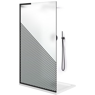 Paravan dus Walk-in, Perete dus Inox, #Mat #Matt