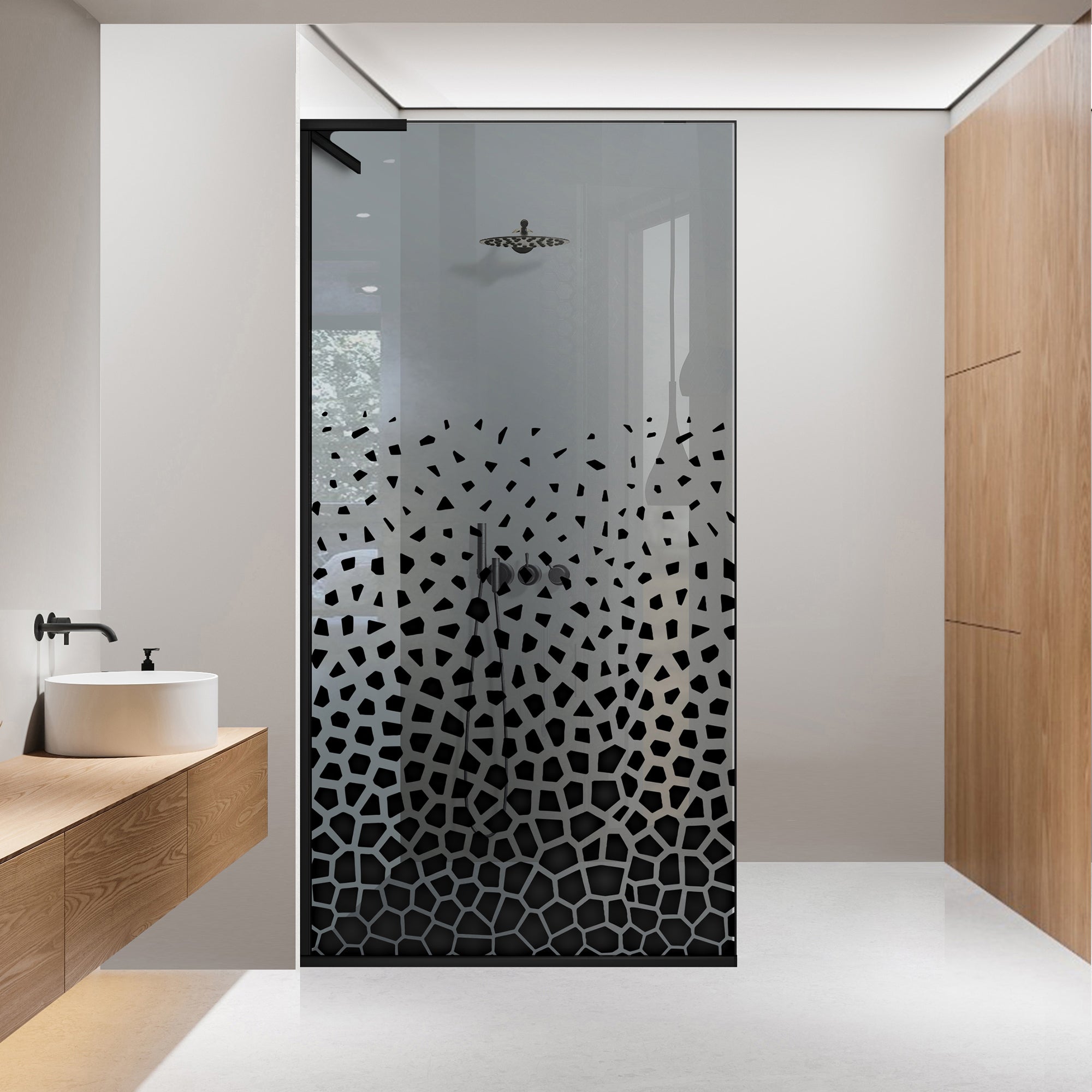 Paravan dus Walk-in, Perete dus Inox, #Gri #Szürke