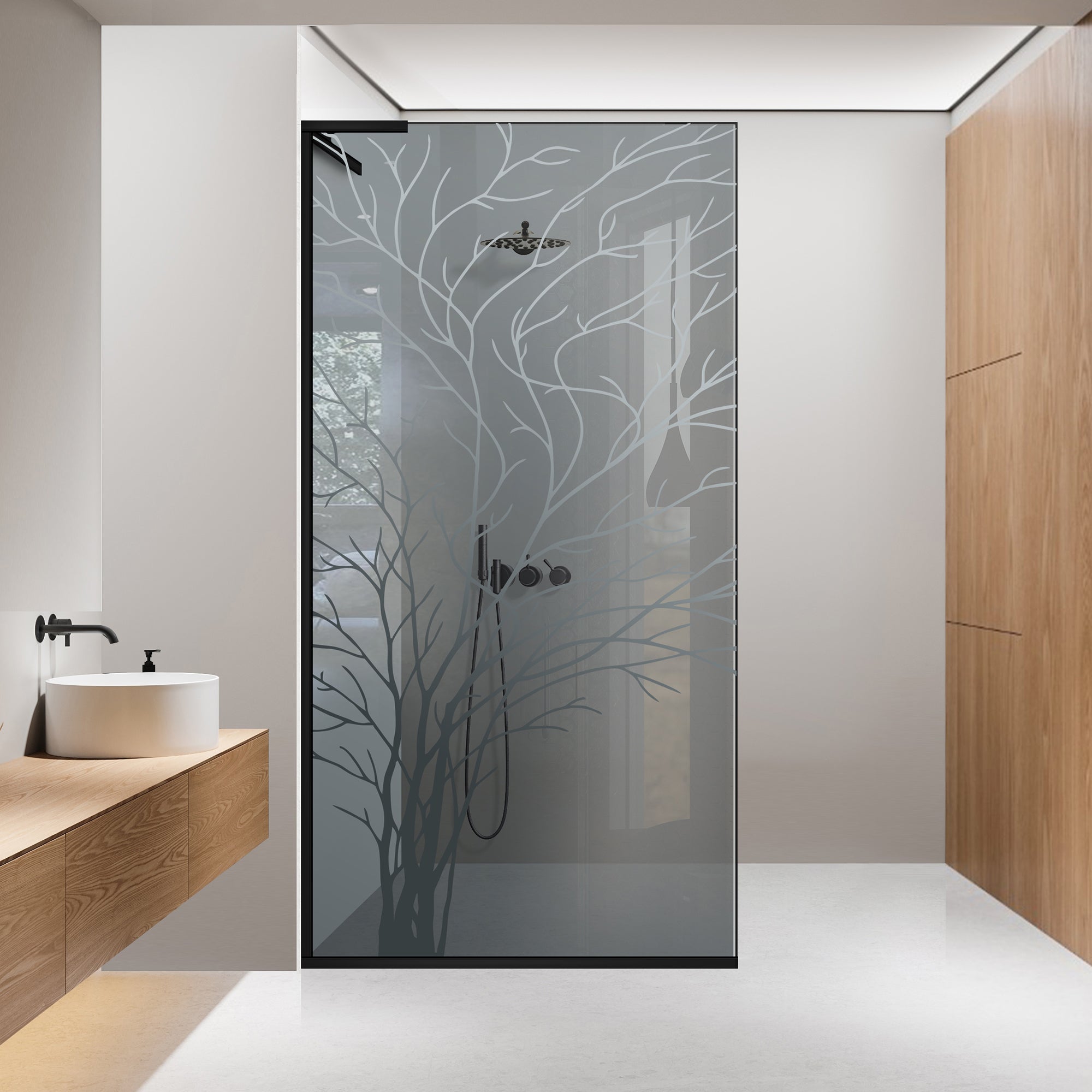 Paravan dus Walk-in, Perete dus Inox, #Gri #Szürke