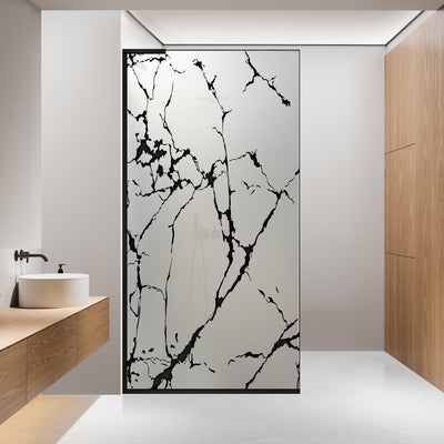 Paravan dus Walk-in, Perete dus Inox, #Mat #Matt