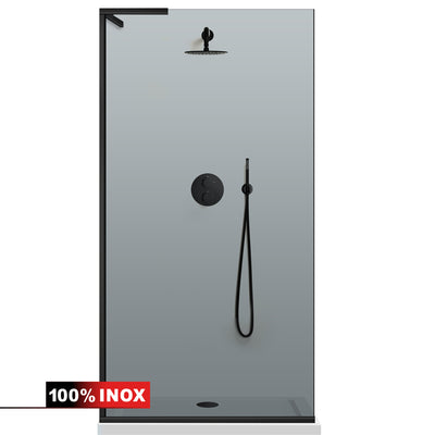 Paravan dus Walk-in, Perete dus Inox, #Gri #Szürke
