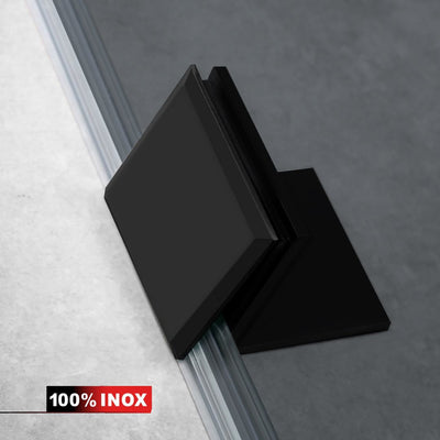 Parois de Douche Walk-in, paroi de douche en Acier inoxydable, noir mat #Gris