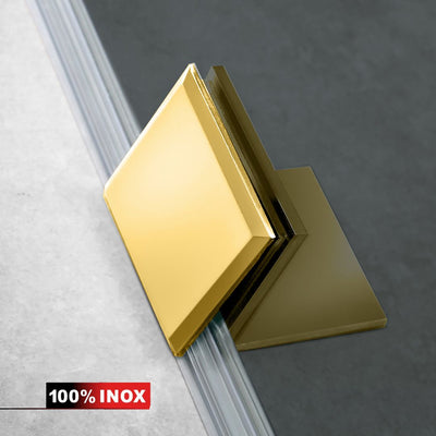 Shower Screens Walk-in, Stainless steel shower wall, gold #Grey