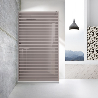 Paravan dus Walk-in, Perete dus  Inox, #Bronz #Bronz