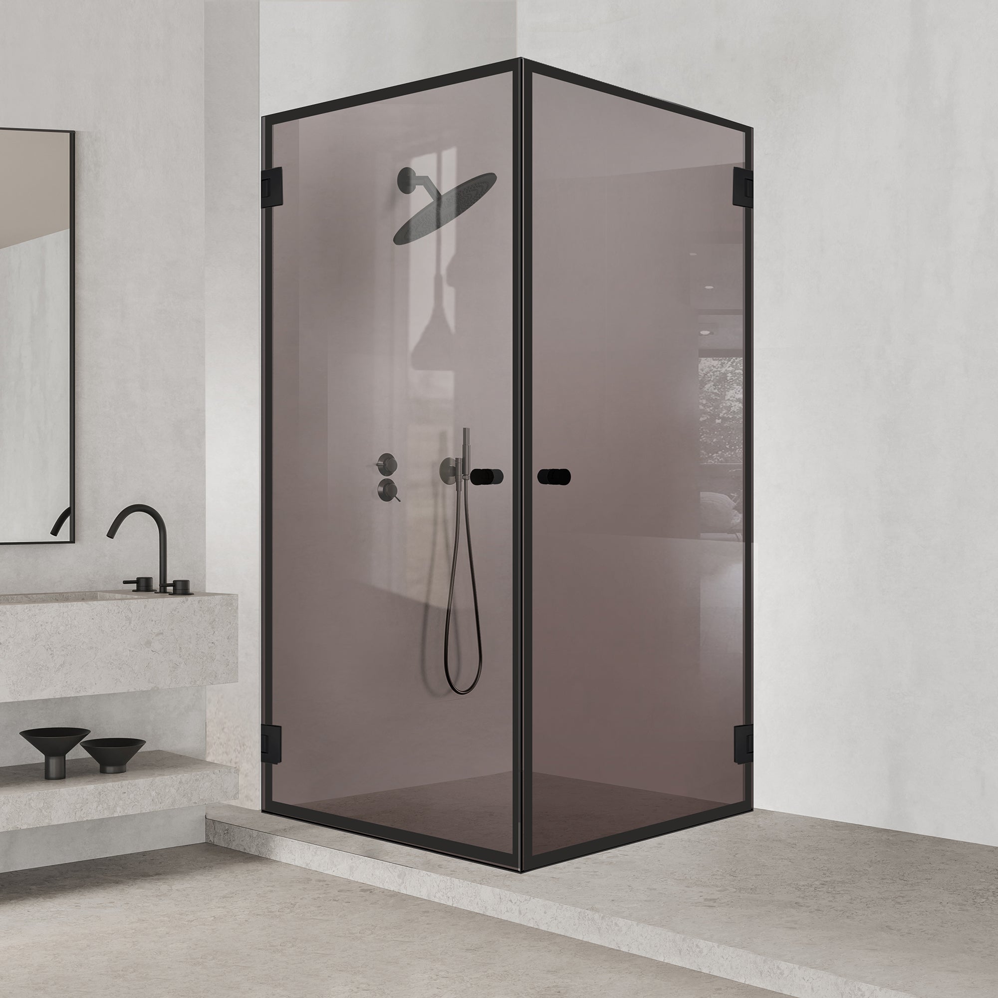 Cabina dus cu usa batanta #Bronz