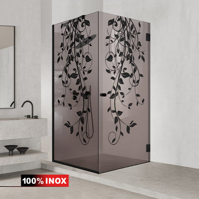 Shower enclosure with swing door #Bronze