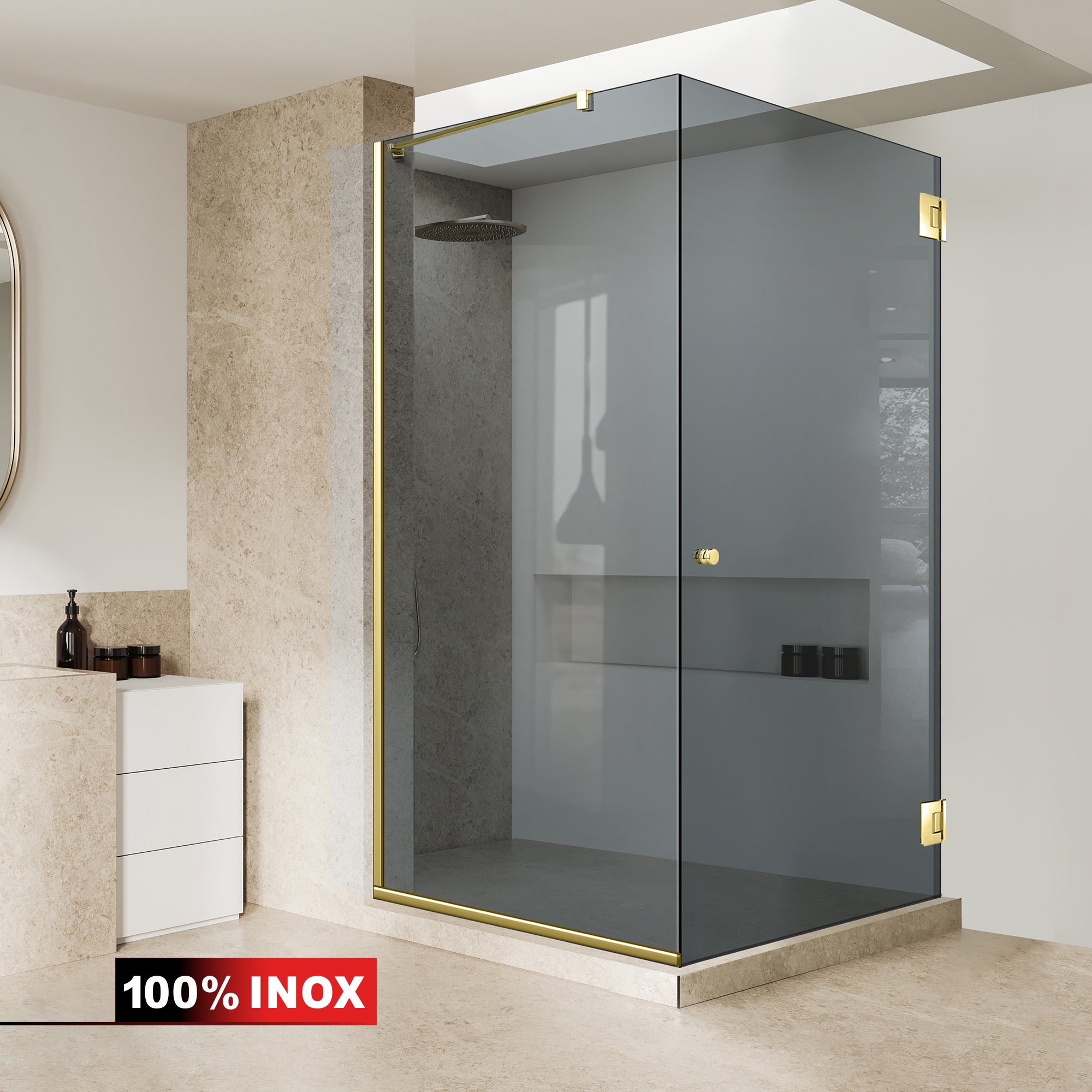 Cabina dus cu usa batanta #Gri