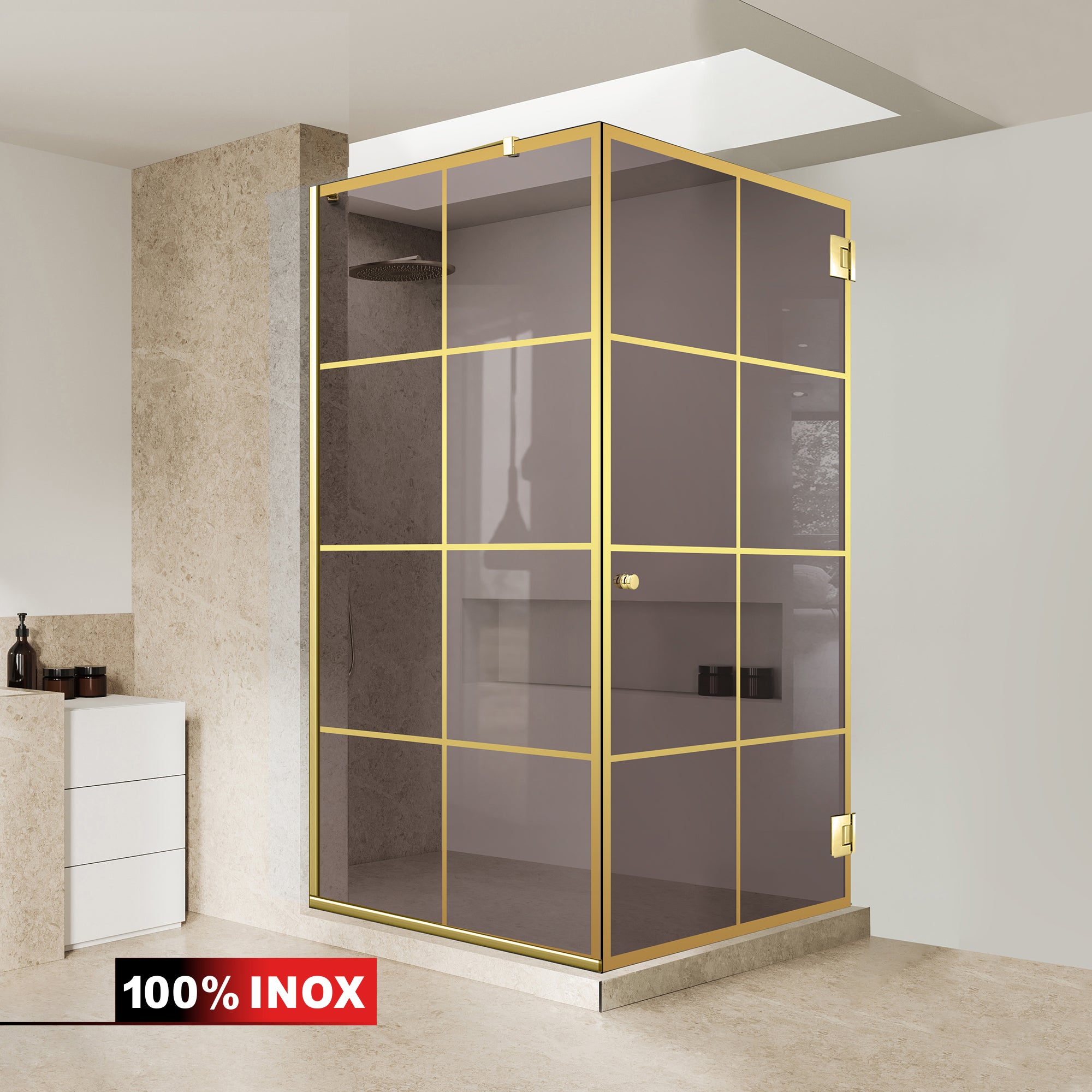 Cabina dus cu usa batanta #Bronz