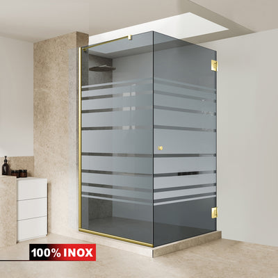 Shower enclosure with swing door #Grey