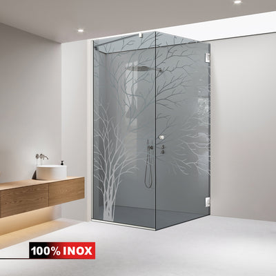 Shower enclosure with swing door #Grey