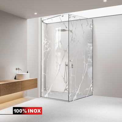 Cabine de douche avec porte battante #Clair