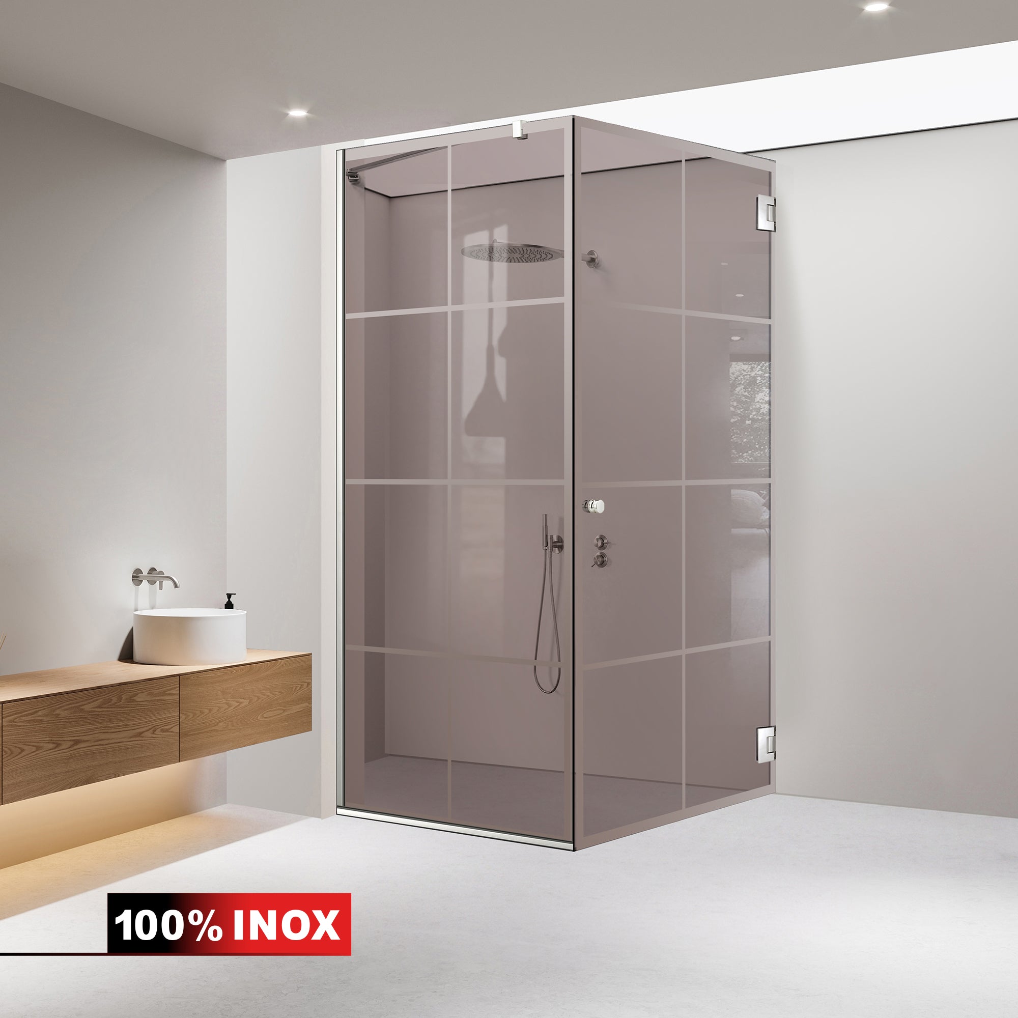 Cabina dus cu usa batanta #Bronz