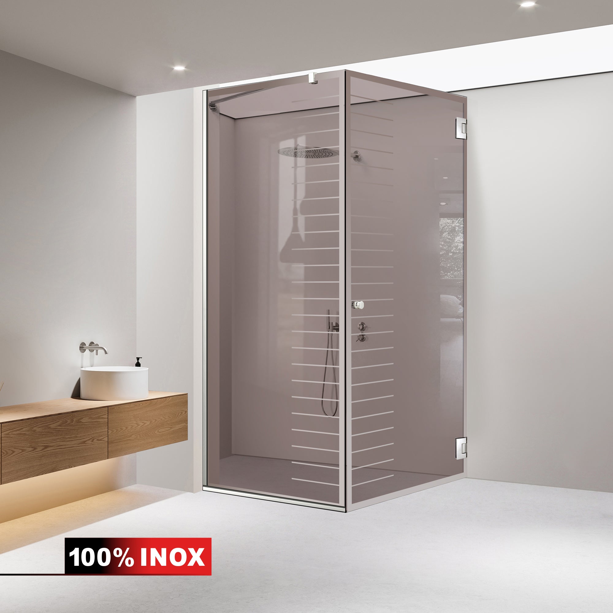 Cabina dus cu usa batanta #Bronz