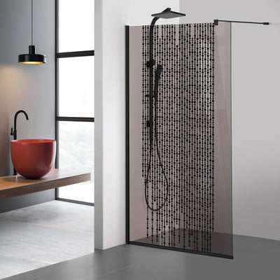 Paravan dus Walk-in, Perete dus  Negru, #Bronz #Bronz