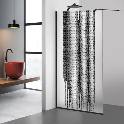 Paravan dus Walk-in, Perete dus  Negru, #Mat #Matt