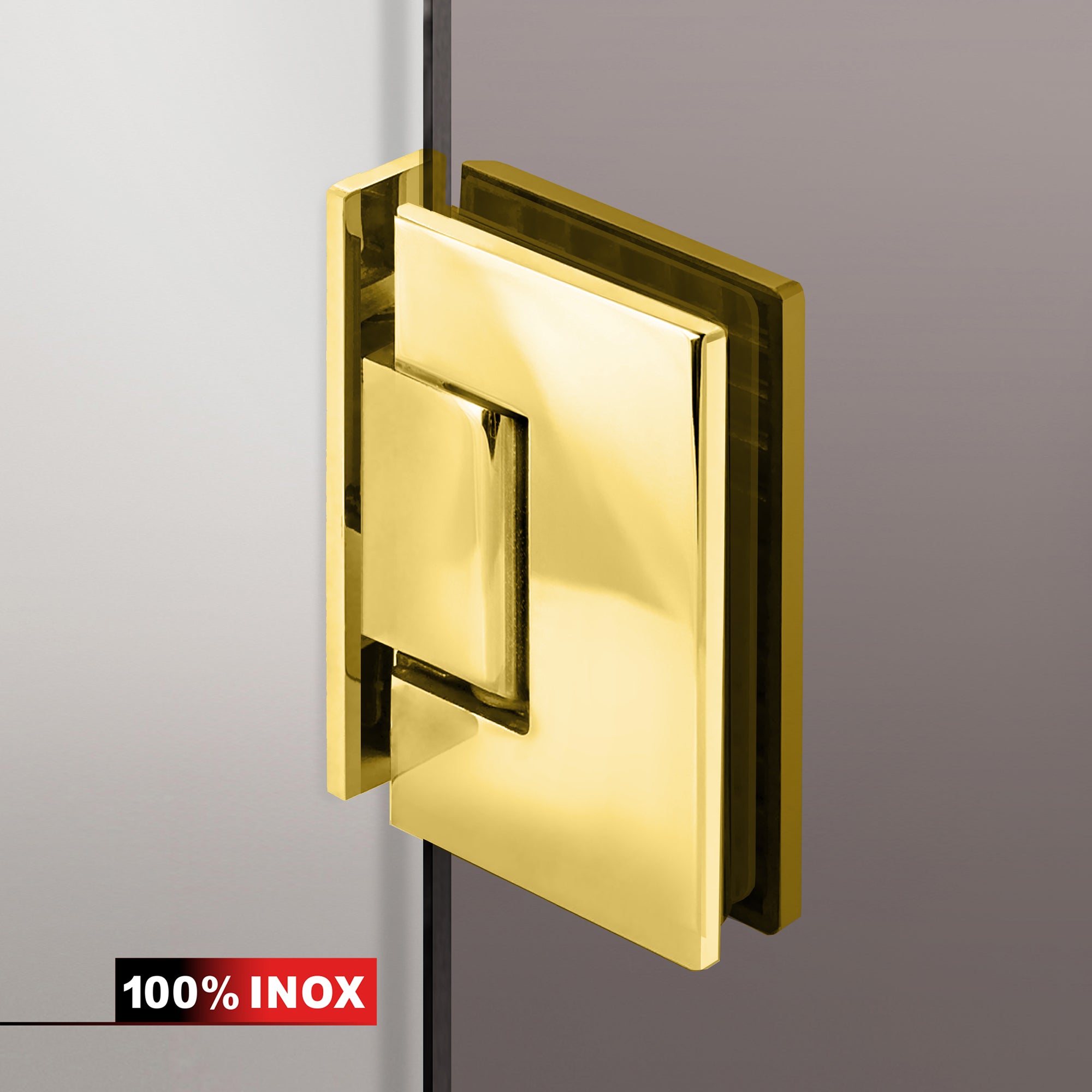 Hinged glass door gold, #Bronze