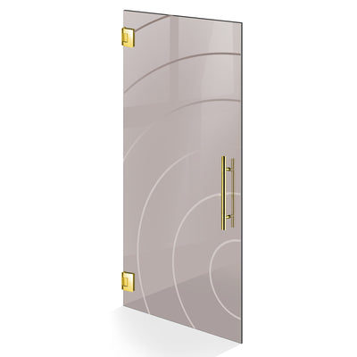 Hinged glass door gold, #Bronze