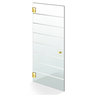 Hinged glass door gold, #Clear