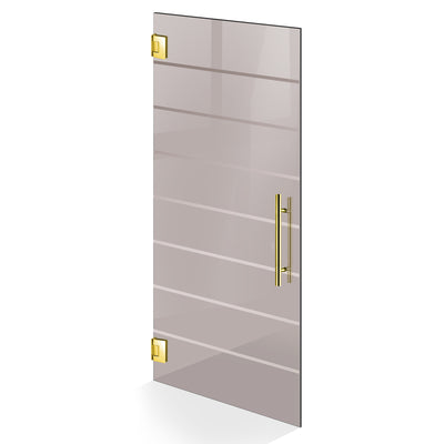 Hinged glass door gold, #Bronze