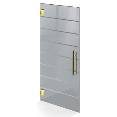 Hinged glass door gold, #Grey