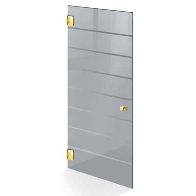 Hinged glass door gold, #Grey