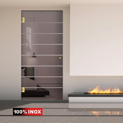 Hinged glass door gold, #Bronze