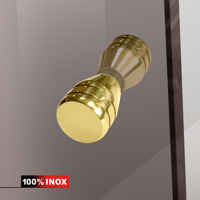 Porte en verre battante dorée, #Bronze