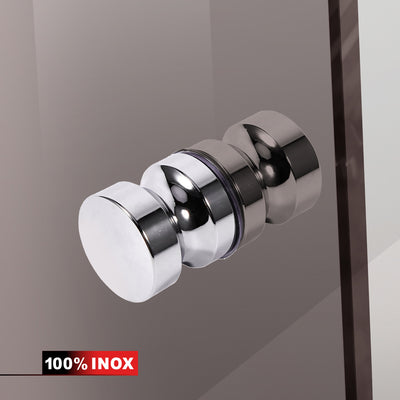 Cabine de douche avec porte battante #Bronze
