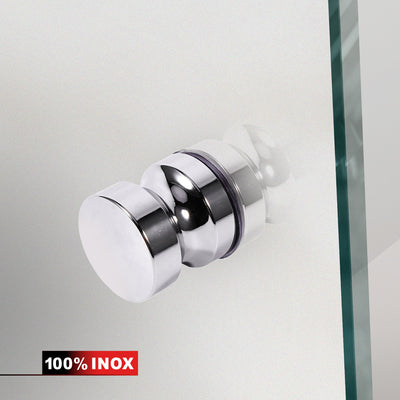 Cabine de douche avec porte battante #Dépoli