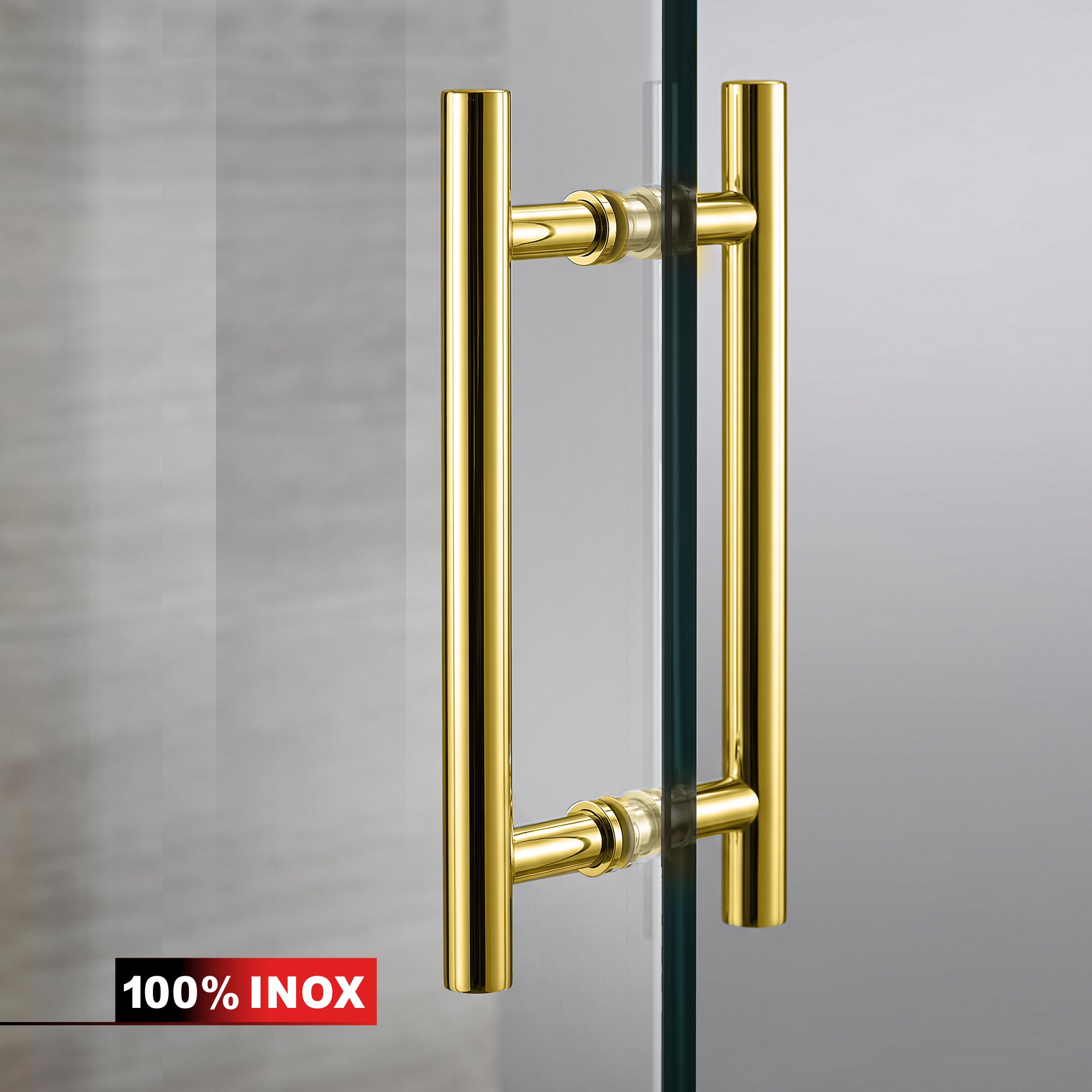 Hinged glass door gold, #Clear