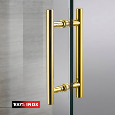 Hinged glass door gold, #Clear