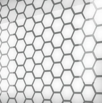 Verre peint pour revêtements de cuisine, modèle HEXAGON