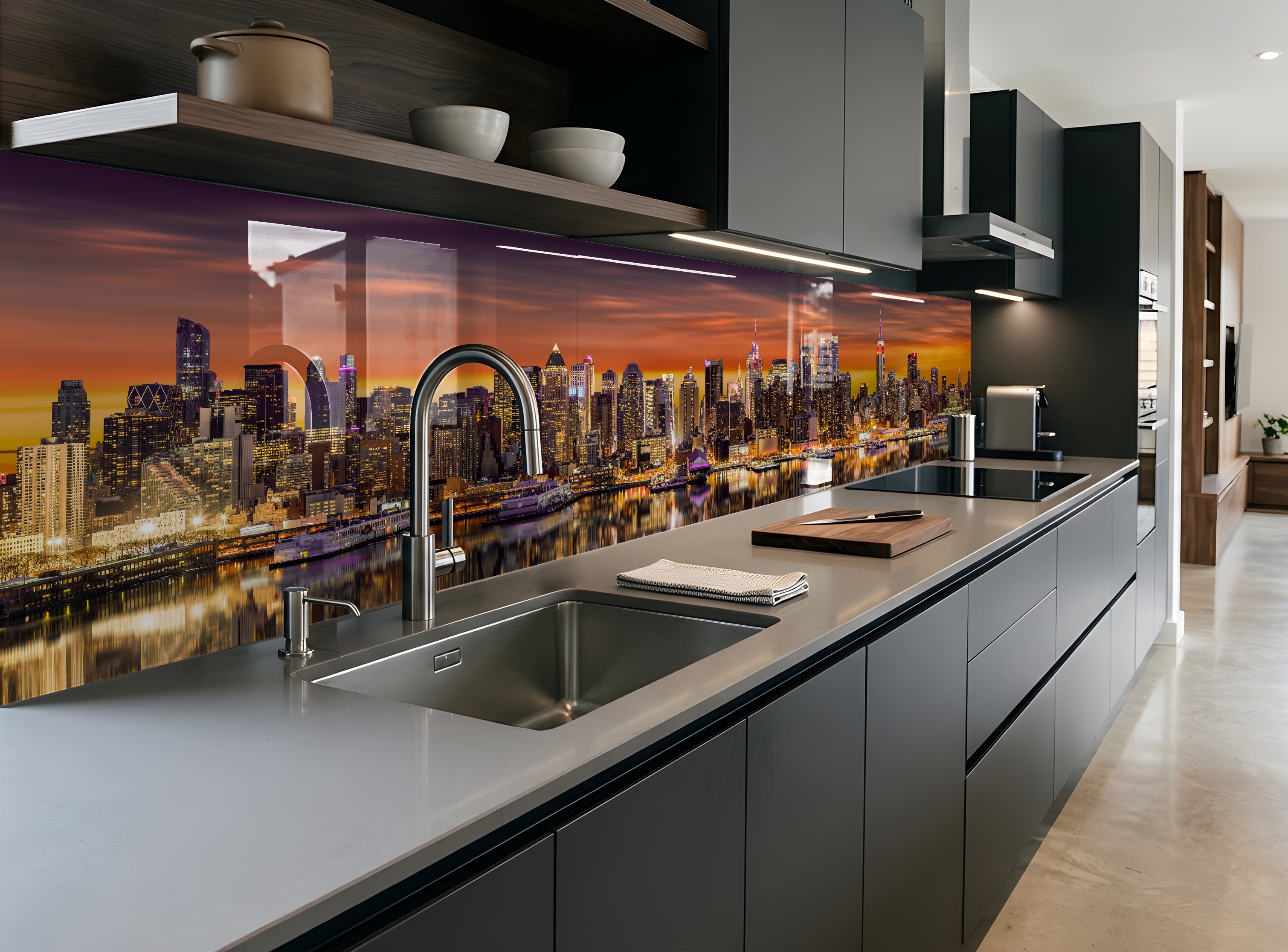 Sticla printata bucatarie placari #624