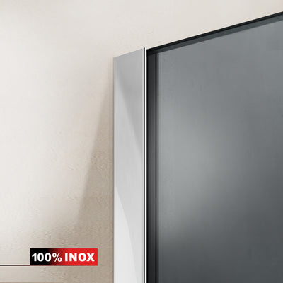 Cabine de douche avec porte battante #Gris