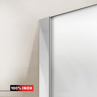 Cabine de douche avec porte battante #Dépoli