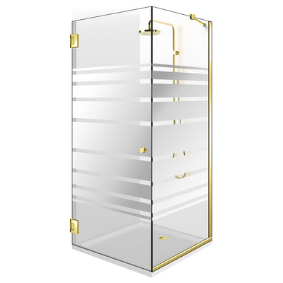 Shower enclosure with swing door #Clear