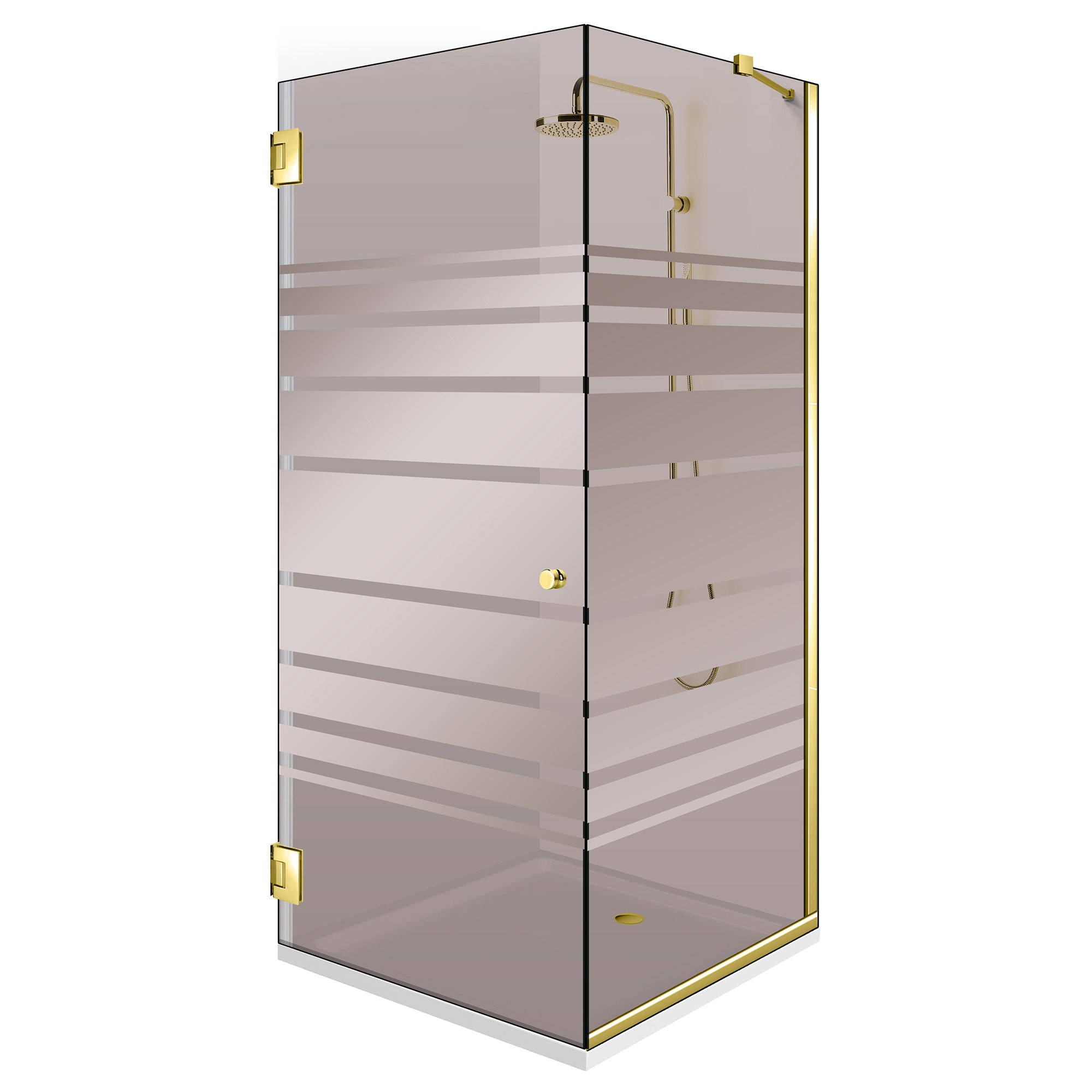 Shower enclosure with swing door #Bronze