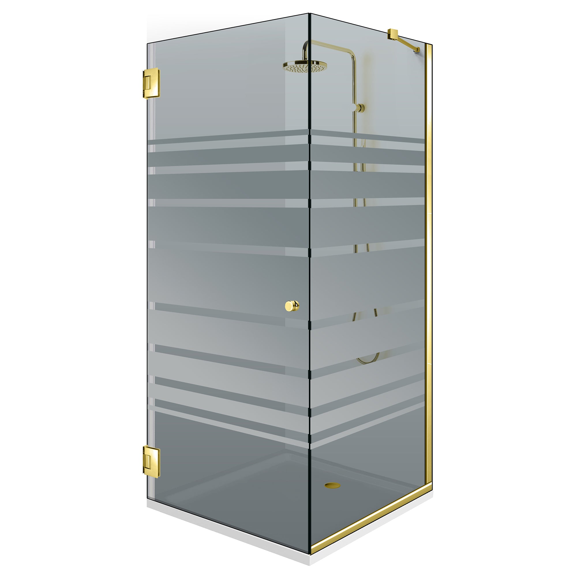 Shower enclosure with swing door #Grey