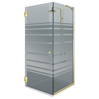 Shower enclosure with swing door #Grey