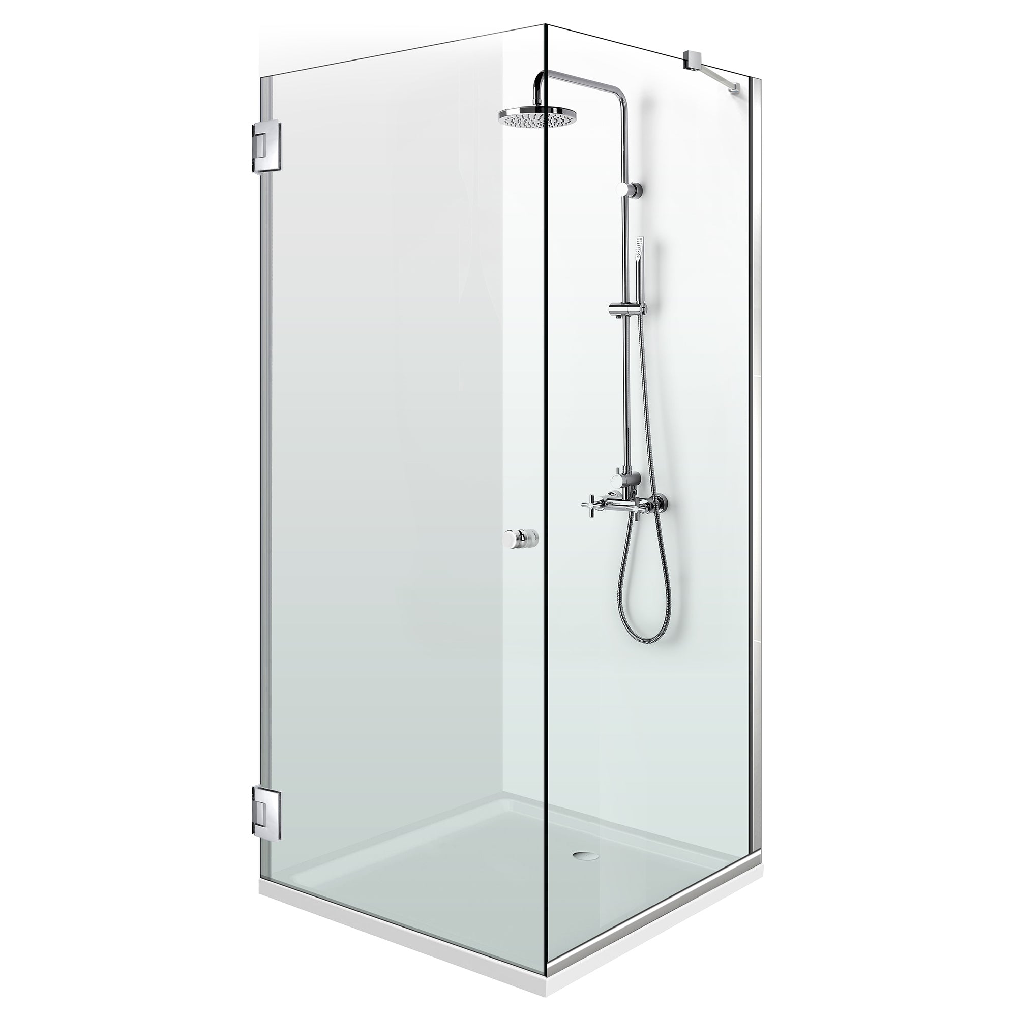 Cabine de douche avec porte battante #Clair